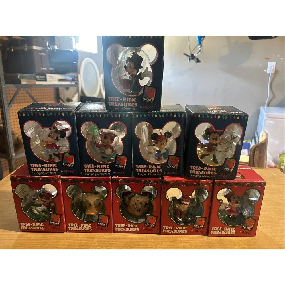Mickey Unlimited Enesco Tree-Rific Treasures Ornaments (10) Must See!!!!